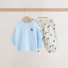 Load image into Gallery viewer, Blue Car Baby Top and Trousers Set (0mths-2yrs)