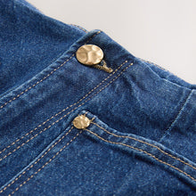 Load image into Gallery viewer, Dark Blue N Premium High Rise Patch Pocket Comfort Stretch Wide Leg Jeans