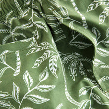 Load image into Gallery viewer, Khaki Green/Ecru Print Swim Shorts 5 Inch