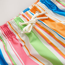 Load image into Gallery viewer, Bright Stripe Print Swim Shorts 5 Inch