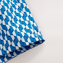 Load image into Gallery viewer, Blue/White Geo Quick Dry 4 Inch Swim Shorts