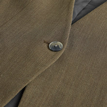 Load image into Gallery viewer, Khaki Green Crosshatch Waistcoat Blazer