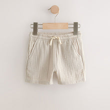 Load image into Gallery viewer, Neutral Soft Textured Pull On Shorts (3mths-6yrs)