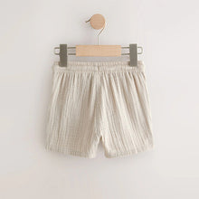 Load image into Gallery viewer, Neutral Soft Textured Pull On Shorts (3mths-6yrs)