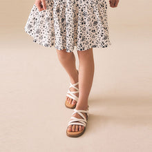 Load image into Gallery viewer, White Standard Fit (F) Strappy Sandals