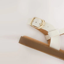 Load image into Gallery viewer, White Standard Fit (F) Strappy Sandals