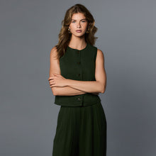 Load image into Gallery viewer, Green Button Front Waistcoat