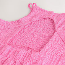 Load image into Gallery viewer, Pink Strappy Crinkle Summer Dress (3-12yrs)
