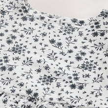 Load image into Gallery viewer, Monochrome Ditsy Angel Sleeve Crinkle Dress (3-12yrs)