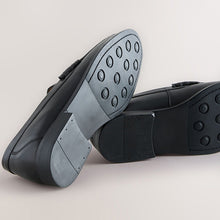 Load image into Gallery viewer, Black Standard Fit Leather Penny Loafers