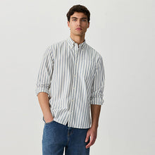Load image into Gallery viewer, Blue Stripe Oxford Long Sleeve Shirt