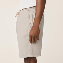 Load image into Gallery viewer, Neutral Linen Blend Elasticated Waist Shorts