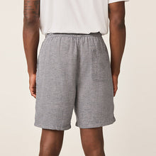 Load image into Gallery viewer, Navy Linen Blend Elasticated Waist Shorts
