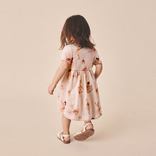 Load image into Gallery viewer, Pink Ballerina Short Sleeve Ribbed Dress (3mths-6yrs)