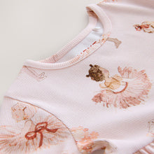 Load image into Gallery viewer, Pink Ballerina Short Sleeve Ribbed Dress (3mths-6yrs)