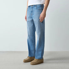 Load image into Gallery viewer, Light Blue Crosshatch Slim Fit Classic Stretch Jeans