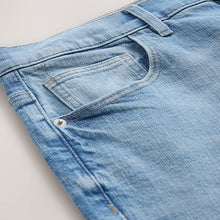 Load image into Gallery viewer, Light Blue Crosshatch Slim Fit Classic Stretch Jeans