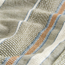 Load image into Gallery viewer, Khaki Green Stripe Textured Short Sleeve Shirt