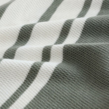 Load image into Gallery viewer, Ecru Sage Green Regular Fit N. Premium Short Sleeve Jersey Stripe Shirt