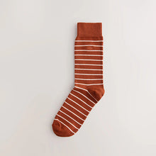 Load image into Gallery viewer, Blue/Neutral/Green Stripe Pattern Socks 5 Pack