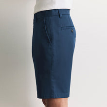 Load image into Gallery viewer, Blue Ink Slim Fit Stretch Chino Shorts