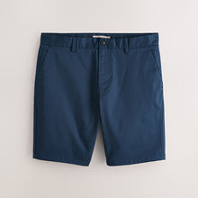 Load image into Gallery viewer, Blue Ink Slim Fit Stretch Chino Shorts
