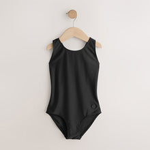Load image into Gallery viewer, Black Racerback Swimsuit (3-12yrs)