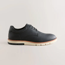 Load image into Gallery viewer, Black Comfort Wedge Derby Shoes