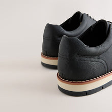 Load image into Gallery viewer, Black Comfort Wedge Derby Shoes