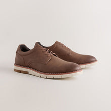Load image into Gallery viewer, Tan Brown Comfort Wedge Derby Shoes