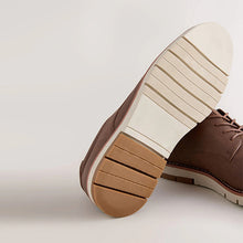 Load image into Gallery viewer, Tan Brown Comfort Wedge Derby Shoes