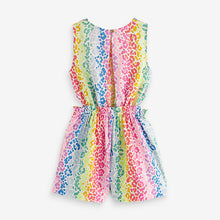 Load image into Gallery viewer, Rainbow Animal Cut-Out Detail Playsuit