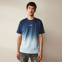 Load image into Gallery viewer, Navy Blue 100% Cotton Dip Dye T-Shirt