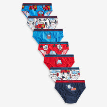 Load image into Gallery viewer, Emergency Vehicle Print 100% Cotton Briefs 7 Pack