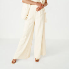 Load image into Gallery viewer, Ecru Tailored Super Wide Leg Trousers
