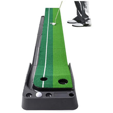 Load image into Gallery viewer, Indoor Golf Putting Green Golf Training Putting Mat Tracks With Auto Ball Return