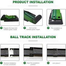 Load image into Gallery viewer, Indoor Golf Putting Green Golf Training Putting Mat Tracks With Auto Ball Return