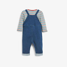Load image into Gallery viewer, Blue Dog Stretch Denim Dungaree And Bodysuit Set (0mths-18yrs) - Allsport