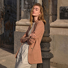 Load image into Gallery viewer, Camel Neutral Ponte Blazer