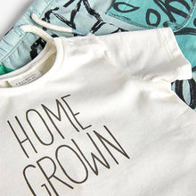 Load image into Gallery viewer, Green GOTS Organic Slogan T-Shirt And Joggers Set (0mths-18mths) - Allsport
