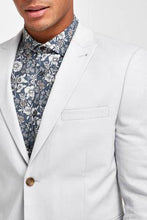 Load image into Gallery viewer, Chalk Linen Blend Skinny Fit Jacket - Allsport