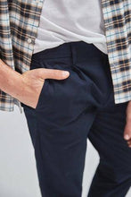 Load image into Gallery viewer, NAVY PLEAT FRONT CHINO TROUSER - Allsport