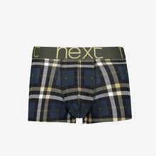 Load image into Gallery viewer, Navy Check Pattern Hipster Boxers 4 Pack - Allsport