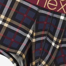 Load image into Gallery viewer, Navy Check Pattern Hipster Boxers 4 Pack - Allsport