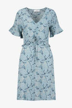 Load image into Gallery viewer, Blue Floral Ruched Mini Dress - Allsport