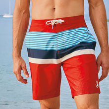 Load image into Gallery viewer, Red/Blue Stripe Stretch Boardshorts - Allsport