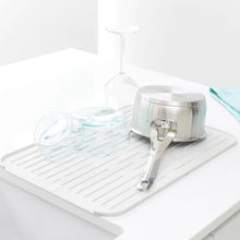 Load image into Gallery viewer, Brabantia Silicone Dish Drying Mat Light Grey