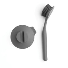Load image into Gallery viewer, Brabantia Dish Brush with Suction Cup Holder Dark Grey