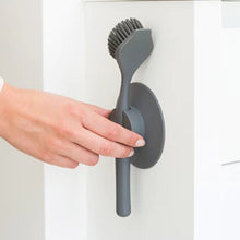 Load image into Gallery viewer, Brabantia Dish Brush with Suction Cup Holder Dark Grey