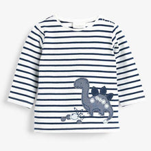 Load image into Gallery viewer, Blue 3 Pack Dinosaur T-Shirts (0mths-18mths) - Allsport